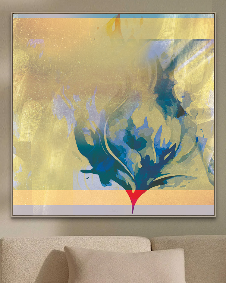 Inspirational Quote Judaica Metal Wall Art by New York City artist Mindy Lehmann – judaica piece featuring the quote Our job is not to get to heaven but to bring heaven down to earth, printed on durable metal, available up to 48x48 in.