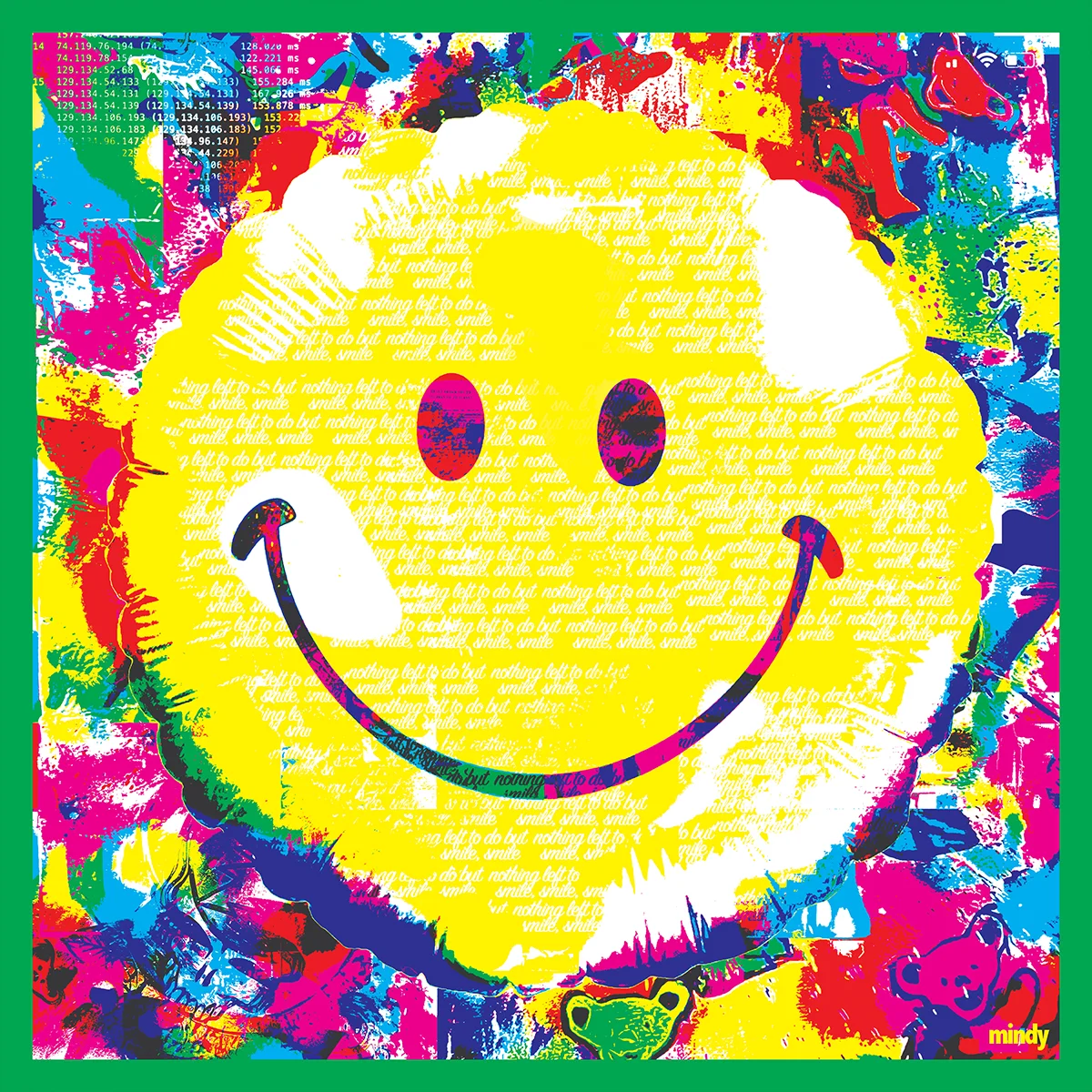 [the art] behind a smile - mixed media metal wall art collection by New York City artist Mindy Lehmann illustrating the realities that hide behind a smile